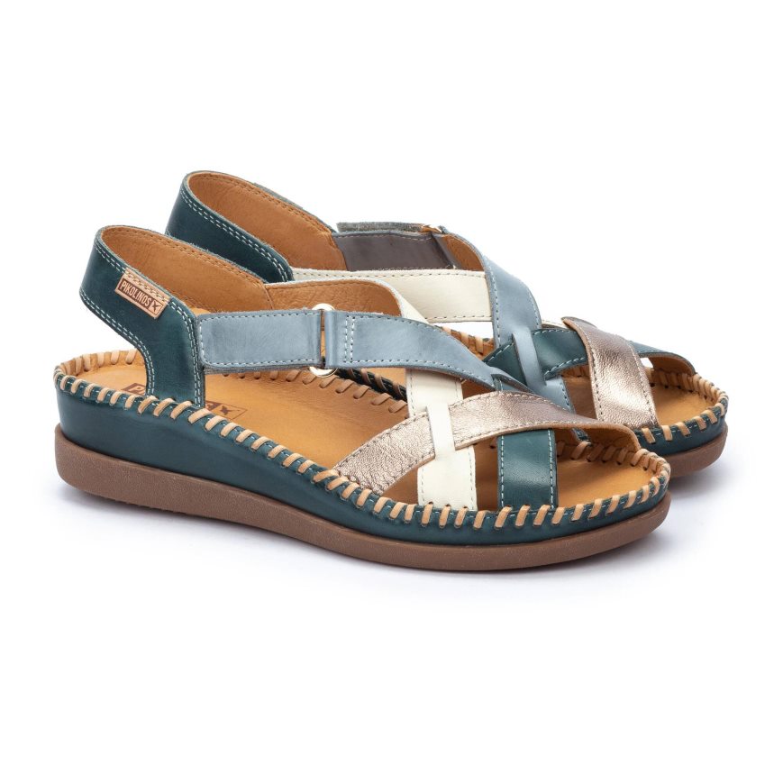 Women's Pikolinos CADAQUES Wedge Sandals Multicolor | NZ CQ1A395